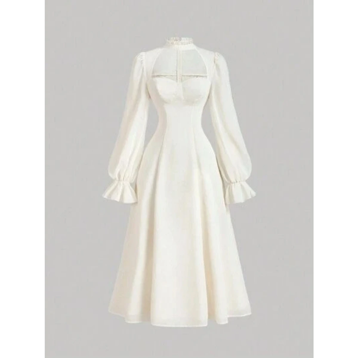 White classic dress